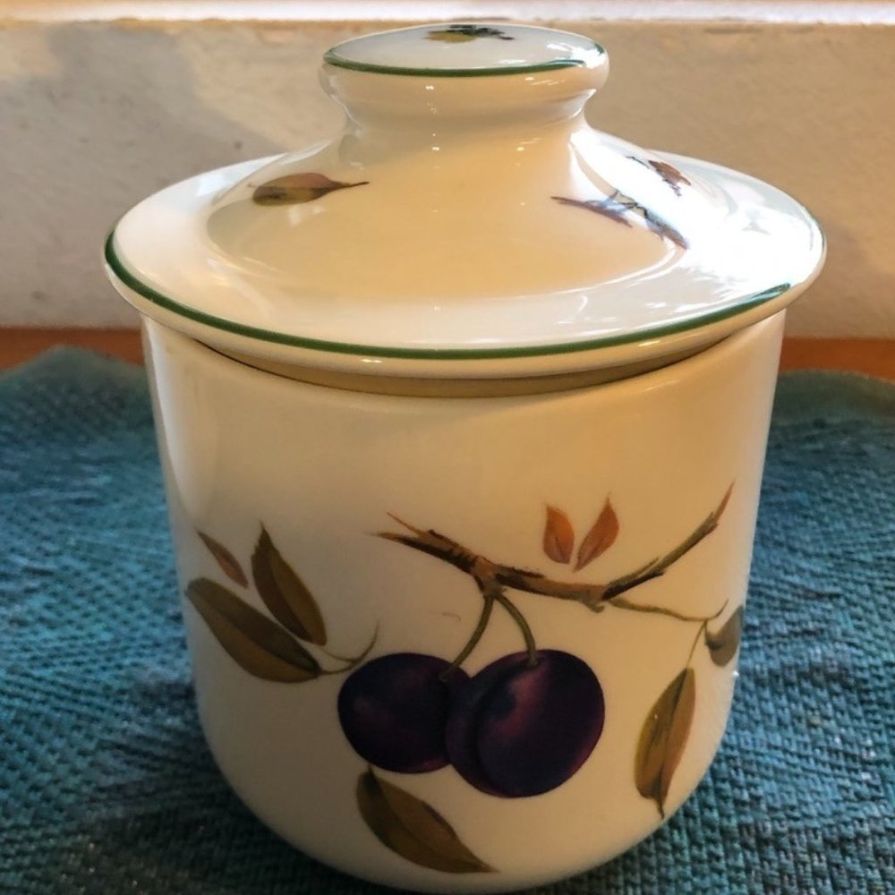 Royal Worcester Evesham Vale 4.75" Canister&Lid